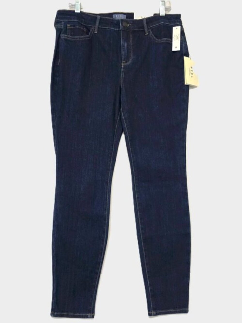 NYDJ Mid Rise Skinny Jeans Dark Wash Size 10 NWT - Picture 2 of 9